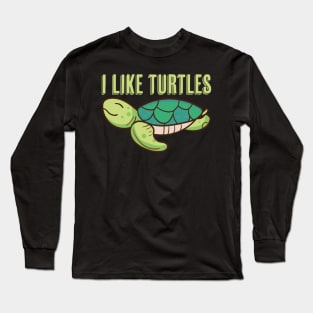 Cute funny turtle gifts Long Sleeve T-Shirt